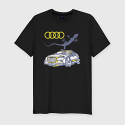 Футболка slim-fit Audi Quattro - зачётное точило!, цвет: черный