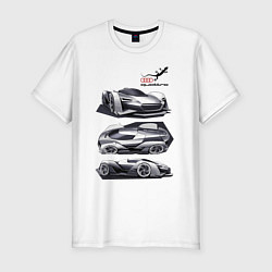 Футболка slim-fit Audi motorsport concept sketch, цвет: белый