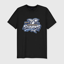 Футболка slim-fit Wilmington sharks -baseball team, цвет: черный