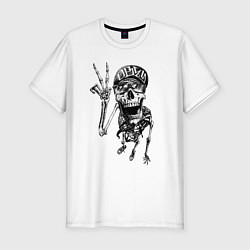 Футболка slim-fit Skeleton dude, цвет: белый