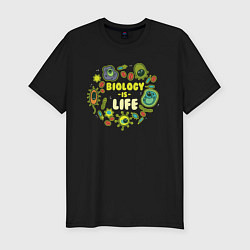 Футболка slim-fit Biology Is Life, цвет: черный