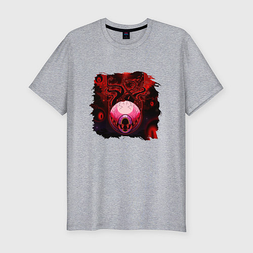 Мужская slim-футболка Eye of Cthulhu / Меланж – фото 1