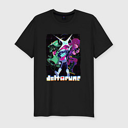 Футболка slim-fit DELTARUNE HEROES ATTACK!, цвет: черный