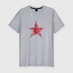 Футболка slim-fit Красная звезда полутон, цвет: меланж