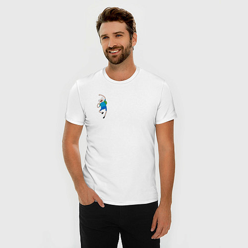 Мужская slim-футболка Лучший Финн / Белый – фото 3