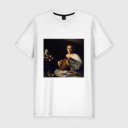 Футболка slim-fit The Lute Player Timothee, цвет: белый