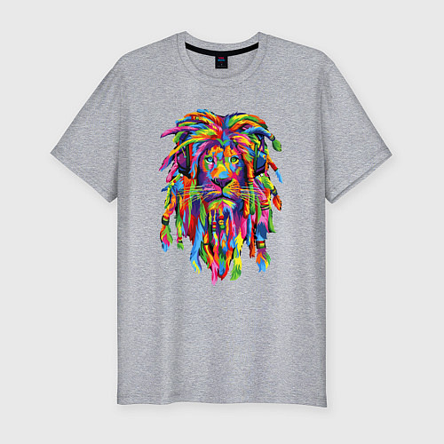 Мужская slim-футболка Lion dreaD / Меланж – фото 1
