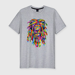 Футболка slim-fit Lion dreaD, цвет: меланж