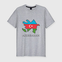 Футболка slim-fit Map Azerbaijan, цвет: меланж