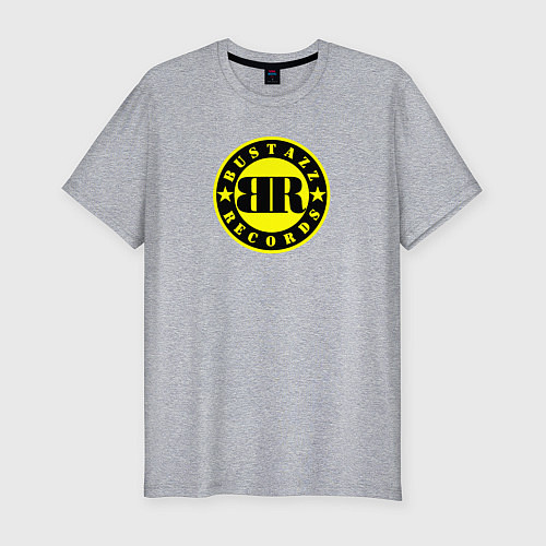 Мужская slim-футболка 9 грамм: Logo Bustazz Records / Меланж – фото 1