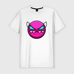 Футболка slim-fit Geometry Dash 008, цвет: белый