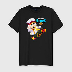 Футболка slim-fit FANG ФЭНГ BRAWLSTARS БРАВЛ СТАРС, цвет: черный