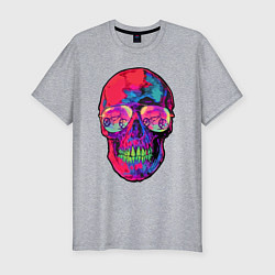 Футболка slim-fit Skull & bicycle, цвет: меланж