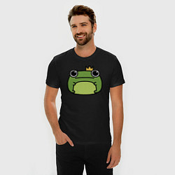 Футболка slim-fit Frog Lucky король, цвет: черный — фото 2