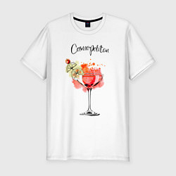 Футболка slim-fit Коктейль Cosmopolitan, цвет: белый