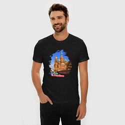 Футболка slim-fit Путешествие Санкт-Петербург Россия, цвет: черный — фото 2