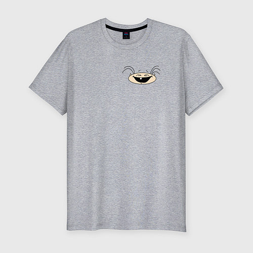 Мужская slim-футболка ЛОГО Масяня / Меланж – фото 1