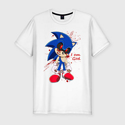 Футболка slim-fit Sonic Exe: I am God, цвет: белый