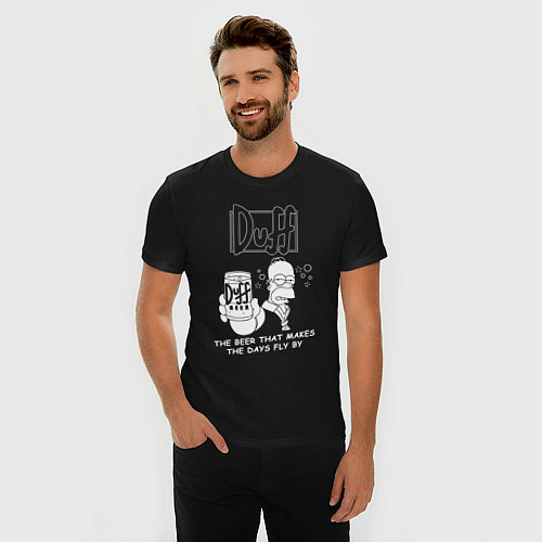 Мужская slim-футболка DUFF, SIMPSONS, Симпсоны / Черный – фото 3