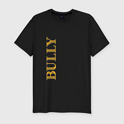 Футболка slim-fit Bully Лого по вертикали, цвет: черный