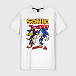 Футболка slim-fit ЕЖ СОНИК SONIC THE HEDGEHOG, цвет: белый