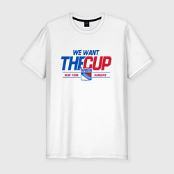 Футболка slim-fit New York Rangers We want the cup Нью Йорк Рейнджер, цвет: белый