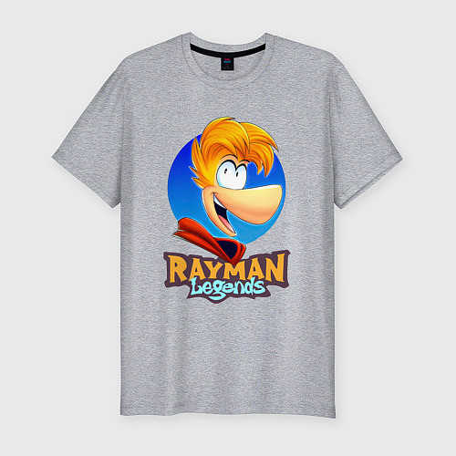 Мужская slim-футболка Веселый Rayman / Меланж – фото 1