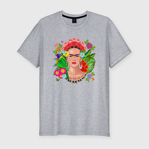 Мужская slim-футболка Фрида Кало Мексика Художник Феминист / Меланж – фото 1