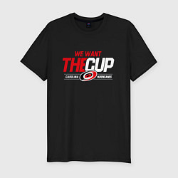 Футболка slim-fit Carolina Hurricanes we want the cup Каролина Харри, цвет: черный