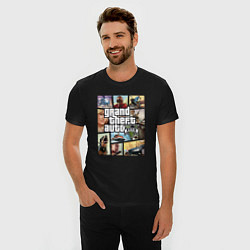 Футболка slim-fit GTA V Logos, цвет: черный — фото 2