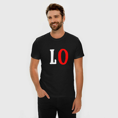 Мужская slim-футболка Love Lo / Черный – фото 3