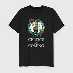 Футболка slim-fit Boston Celtics are coming Бостон Селтикс, цвет: черный