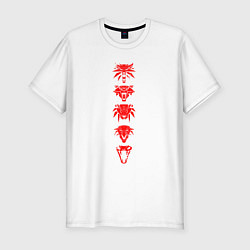 Футболка slim-fit ШКОЛА ВЕДЬМАКОВ THE WITCHER SCHOOL, цвет: белый