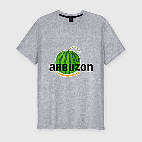 Мужская slim-футболка Арбузон / Меланж – фото 1