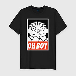 Футболка slim-fit СИМПСОНЫ РАЛЬФ OH BOY, цвет: черный