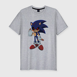 Футболка slim-fit Sonic Exe Начало кошмара, цвет: меланж