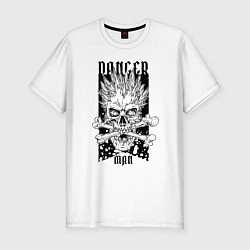 Футболка slim-fit Danger mаn, цвет: белый