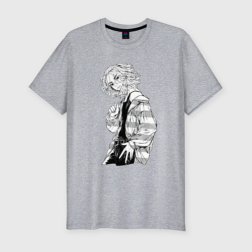 Мужская slim-футболка Майки Красавчик Токийские Мстители / Меланж – фото 1