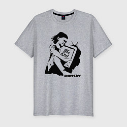 Футболка slim-fit BANKSY БЭНКСИ девочка, цвет: меланж