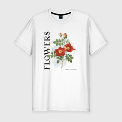 Футболка slim-fit Flowers - Garden of memories, цвет: белый