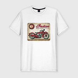 Футболка slim-fit Indian motorcycle 1901, цвет: белый