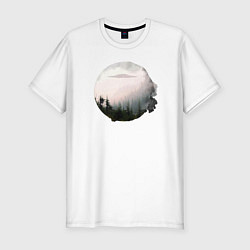 Футболка slim-fit UFO in the Forest, цвет: белый