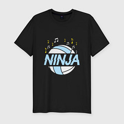 Футболка slim-fit Volleyball Ninja, цвет: черный