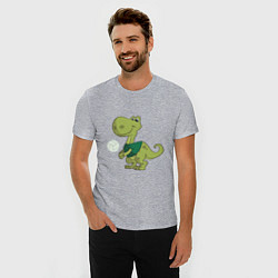Футболка slim-fit Volleyball Dinosaur, цвет: меланж — фото 2