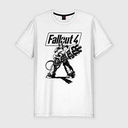 Футболка slim-fit Fallout 4 Hero!, цвет: белый