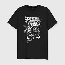 Футболка slim-fit Asking alexandria metal, цвет: черный