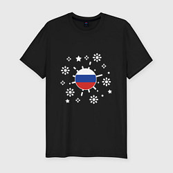 Футболка slim-fit Russian Snow, цвет: черный
