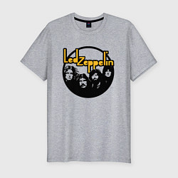 Футболка slim-fit Led Zeppelin Лед Зеппелин, цвет: меланж