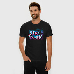 Футболка slim-fit Stay Trippy, цвет: черный — фото 2