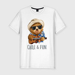 Футболка slim-fit CHILL & FUN, цвет: белый